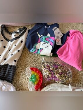 Girls 7-10 Clothing Lot Bundle New Balance Shoes Stitch Accessories Huge Mix